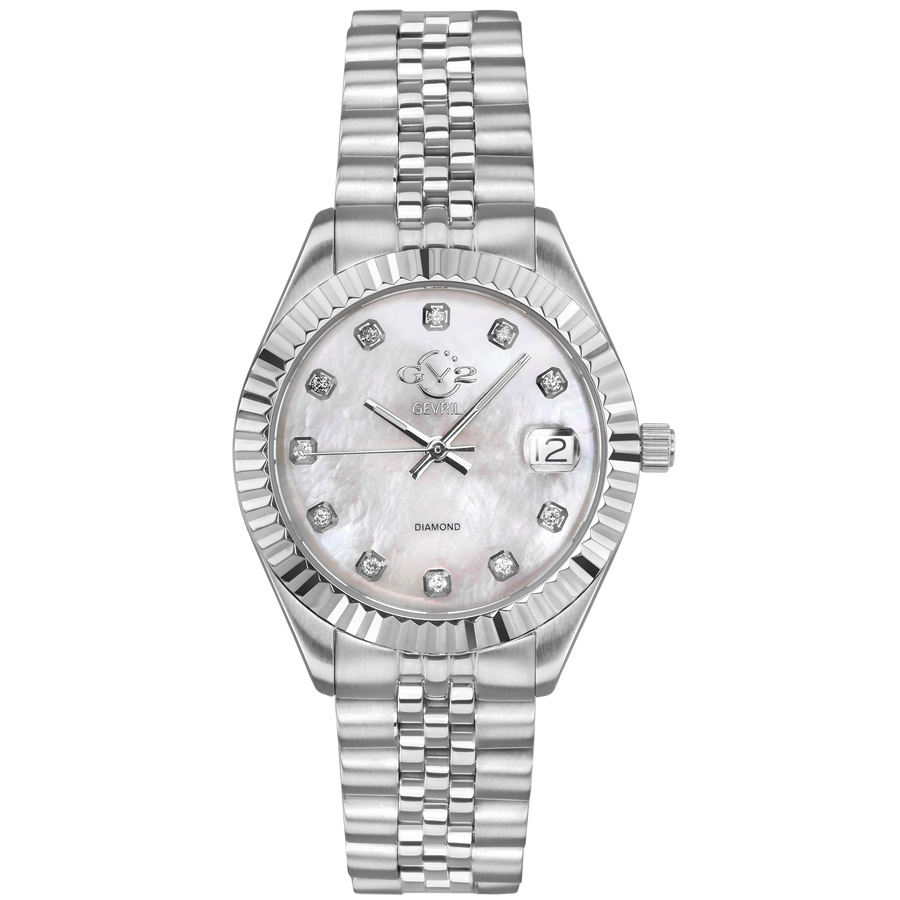 GV2 by Gevril Naples Diamond Mother of Pearl Dial Ladies Watch 12405 701$
