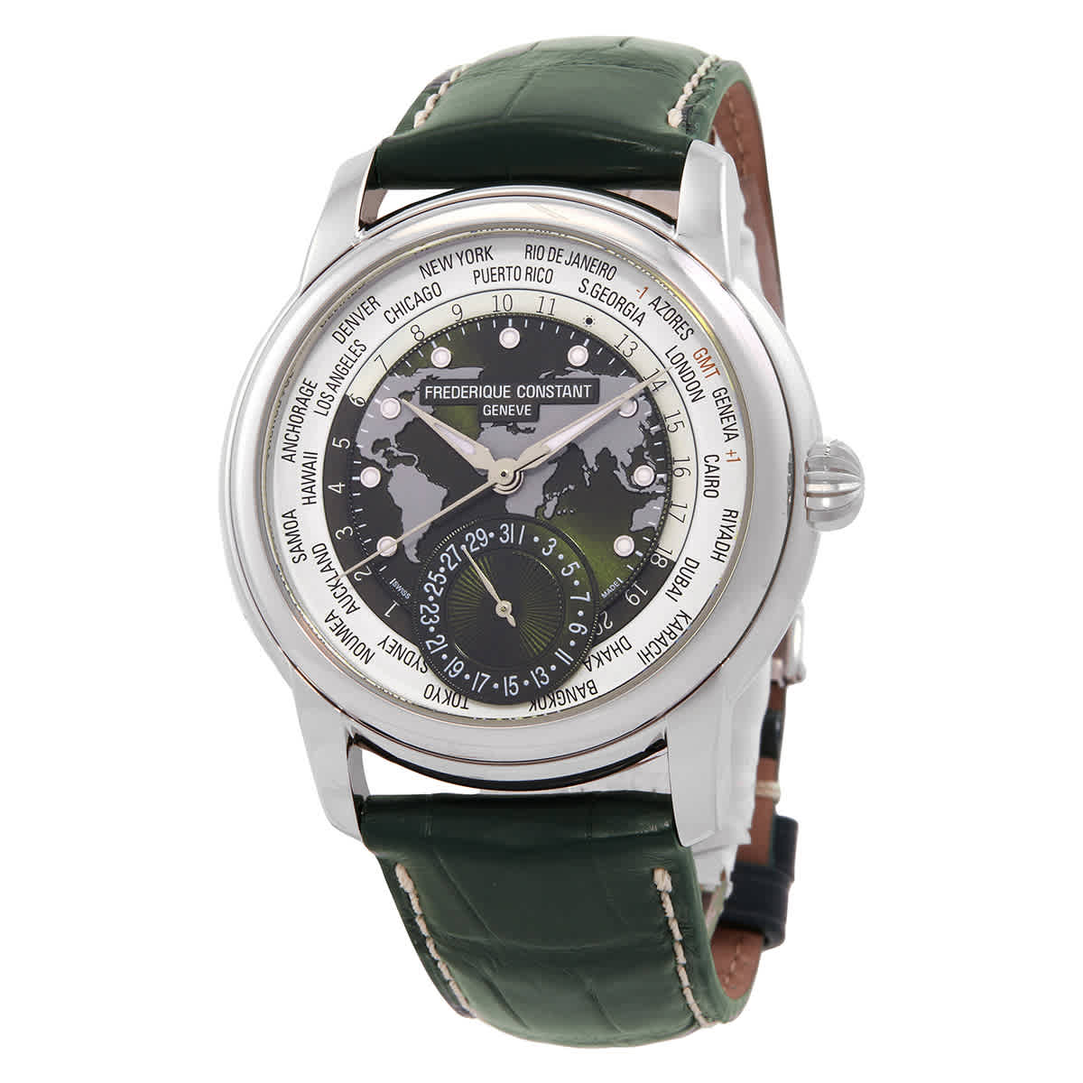 Frederique Constant Limited Edition Manufacture Worldtimer Automatic Mens Watch FC-718KWM4H6 3490$