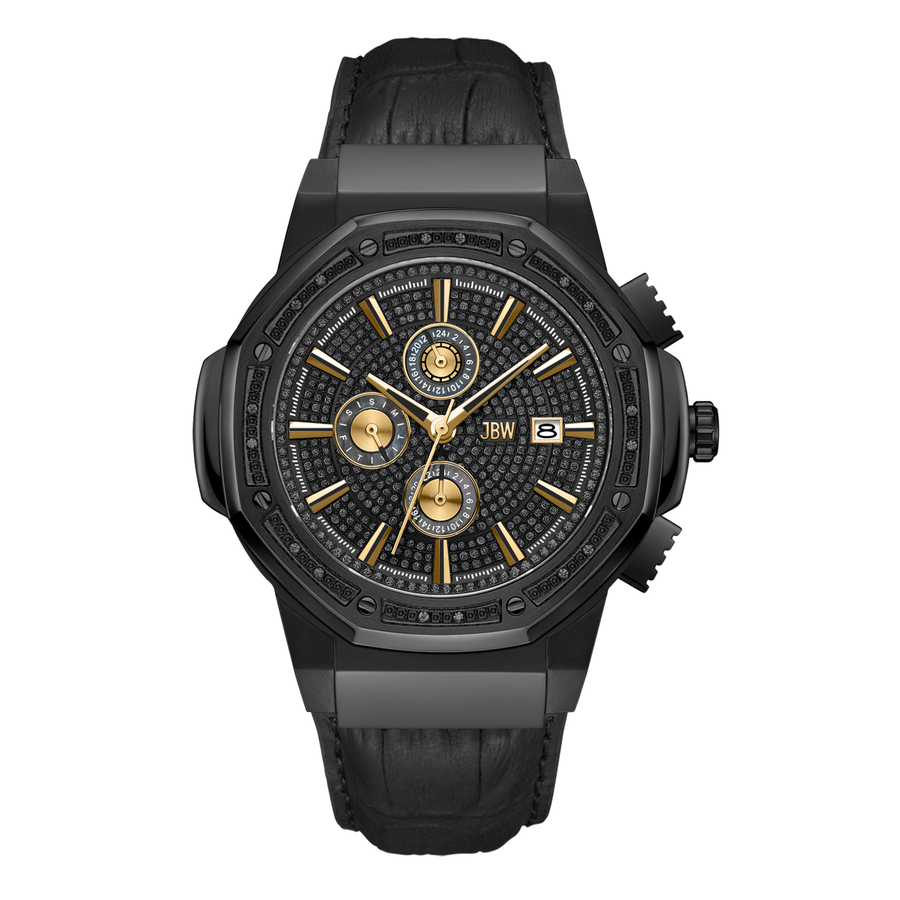 JBW Saxon Quartz Black Dial Unisex Watch JB-6101L-S 170$