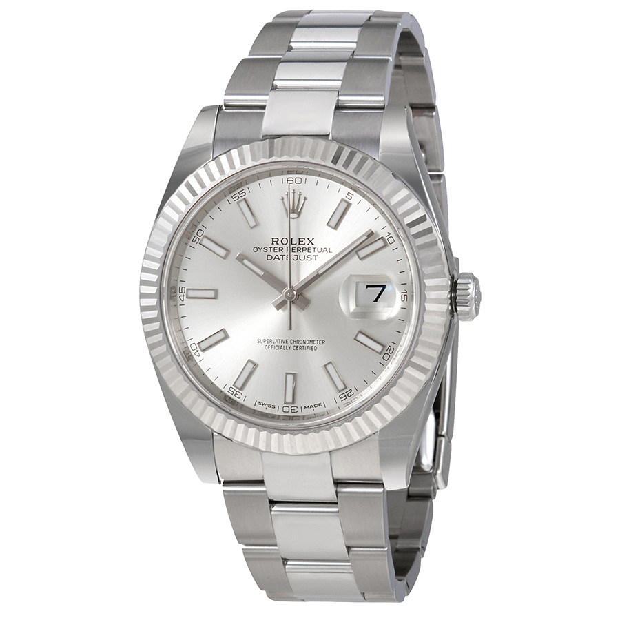 Preowned Rolex Datejust Silver Dial Mens Watch 126334SSO