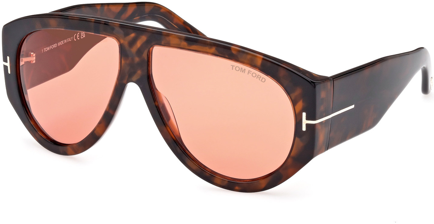 Tom Ford Bronson Red Pilot Mens Sunglasses FT1044 52S 60