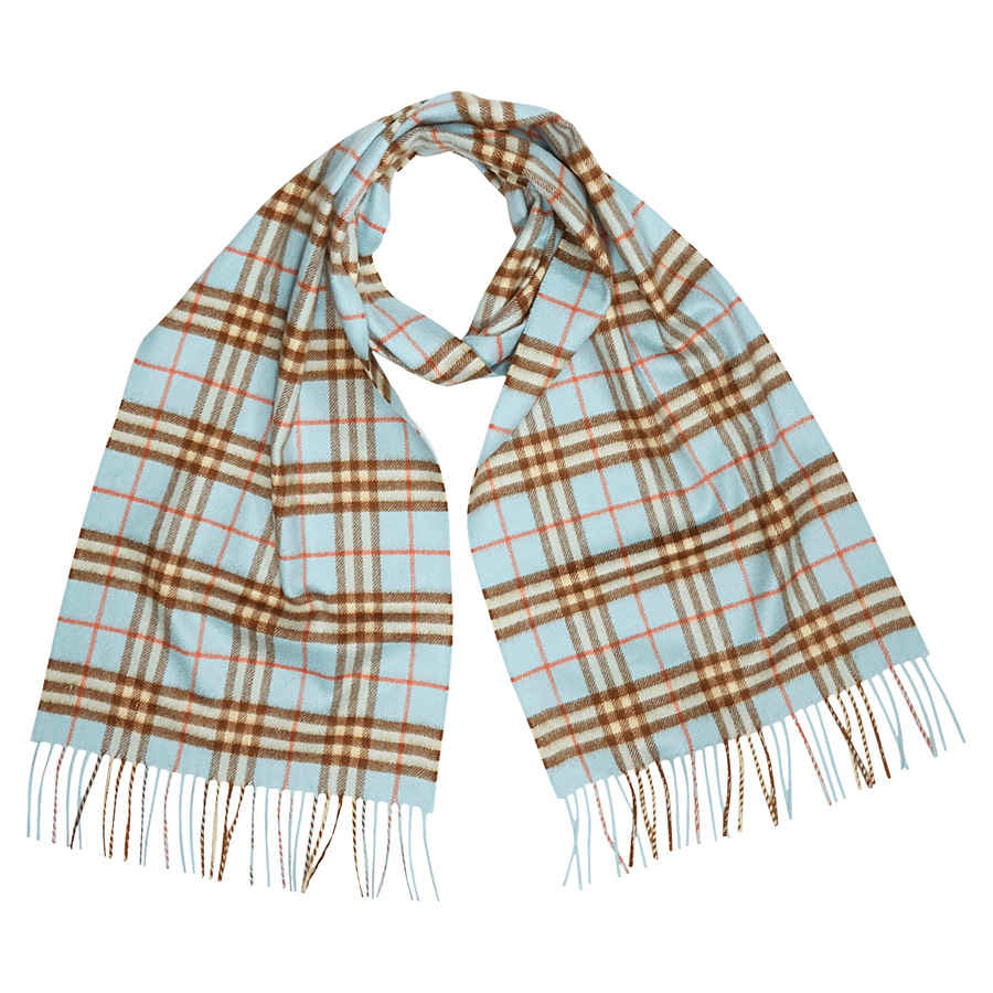 burberry blue scarf cashmere