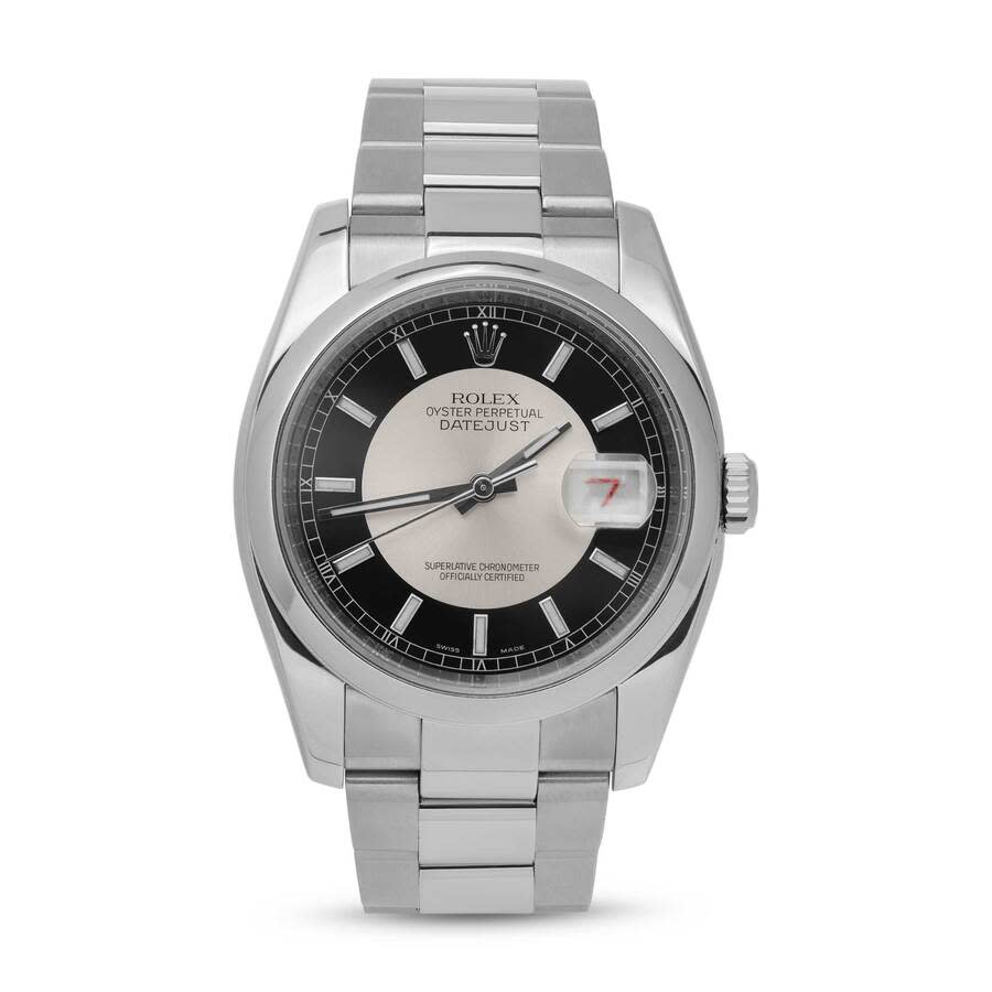 Preowned Rolex Datejust Automatic Chronometer Black Dial Unisex Watch 116200
