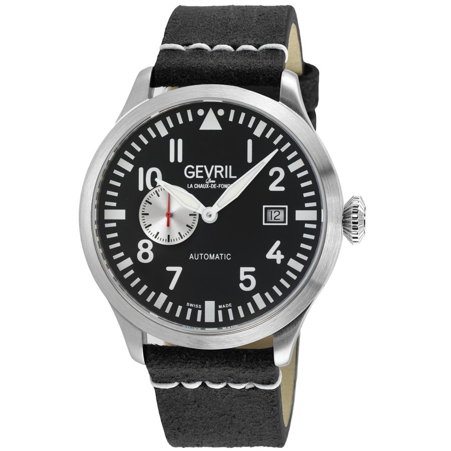 Gevril Vaughn Automatic Black Dial Mens Watch 43512 876$