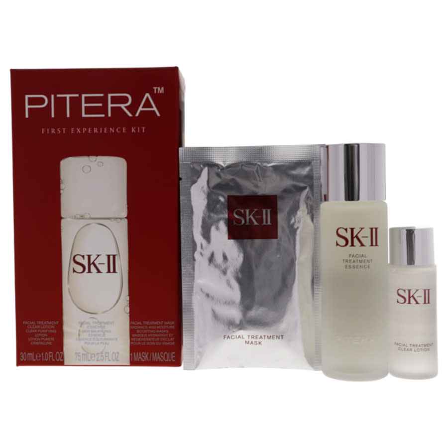 Pitera First Experience Kit by SK-II for Unisex - 3 Pc 25oz Facial Treatment Essence 1oz Facial Treatment Clear Lotion 1Pc Facial Treatment Mask 70$
