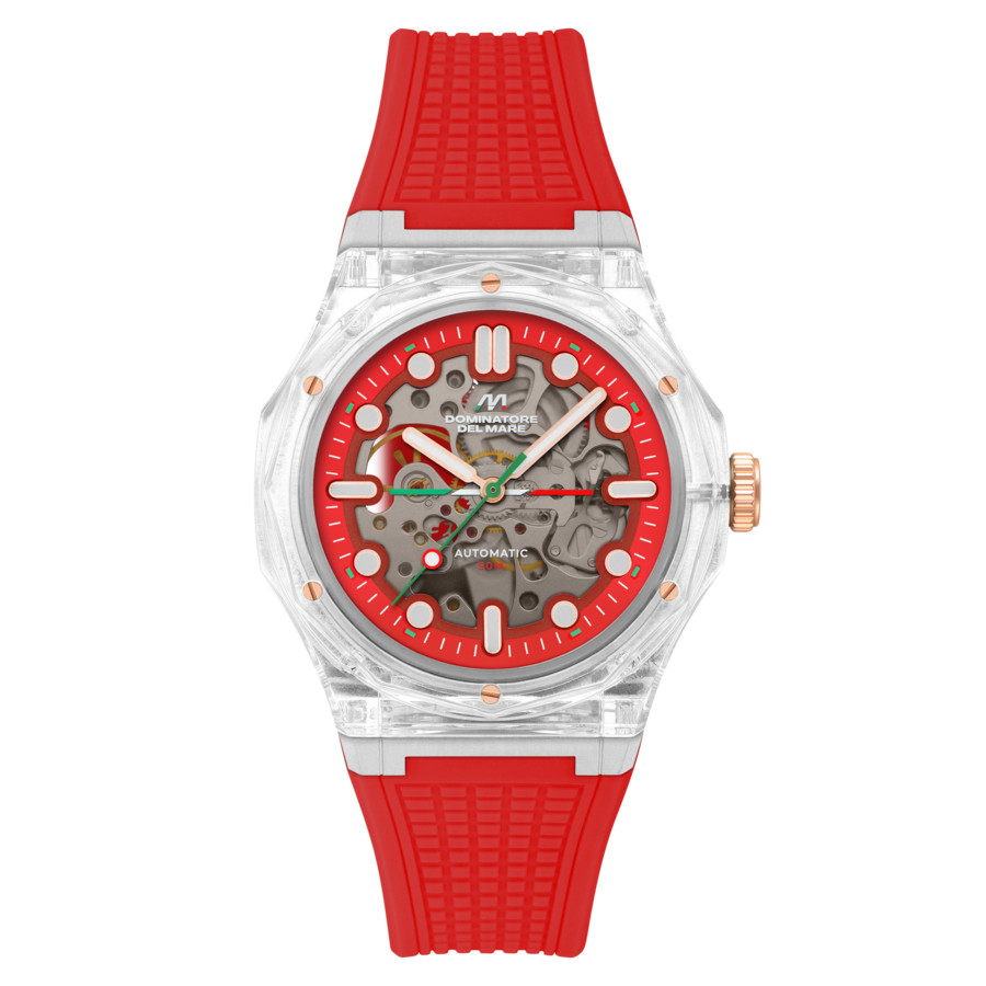 Dominatore Del Mare Ravello Automatic Red Dial Mens Watch DD-8029-06