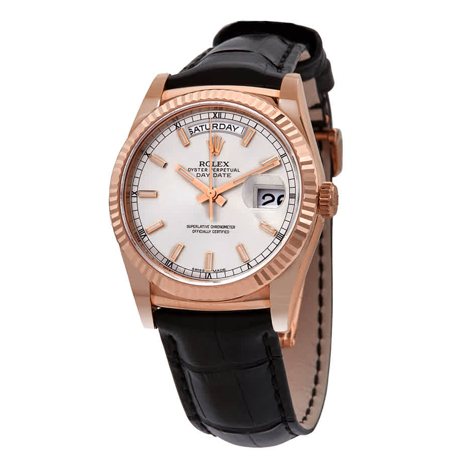 Rolex DayDate President Rhodium Dial 18K Everose Gold Automatic Mens Watch 118135RSL