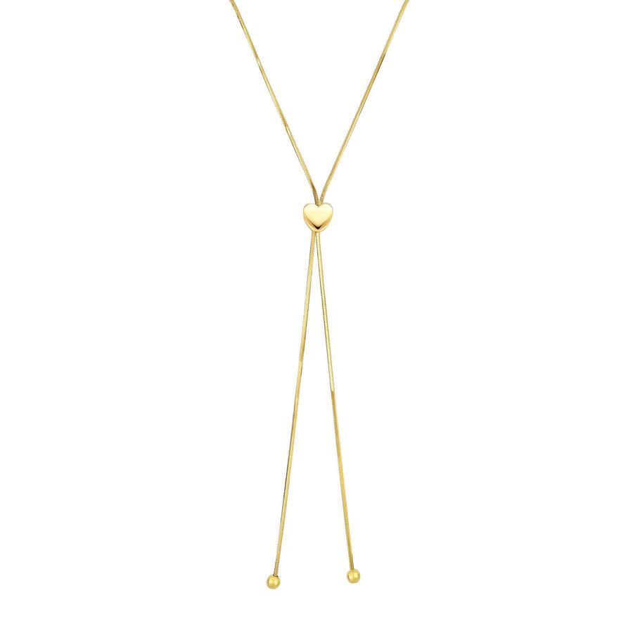 Tresorra 14K Yellow Gold Heart Slide Friendship Necklace