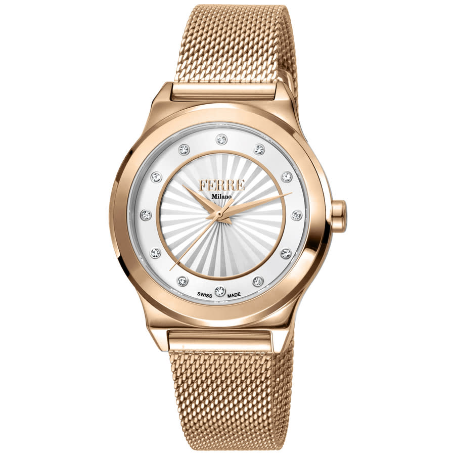 Ferre Milano Classic Quartz White Dial Ladies Watch FM1L125M0261