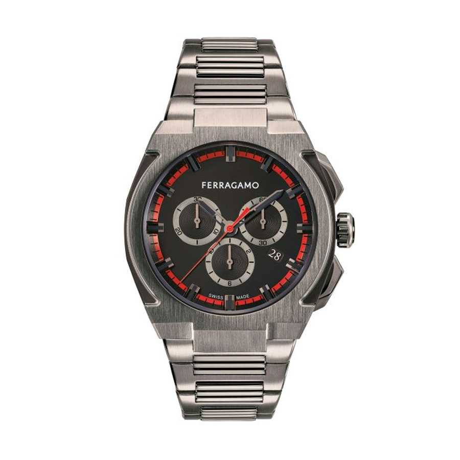 Ferragamo Edge Chronograph Quartz Black Dial Mens Watch SFK200423 369$