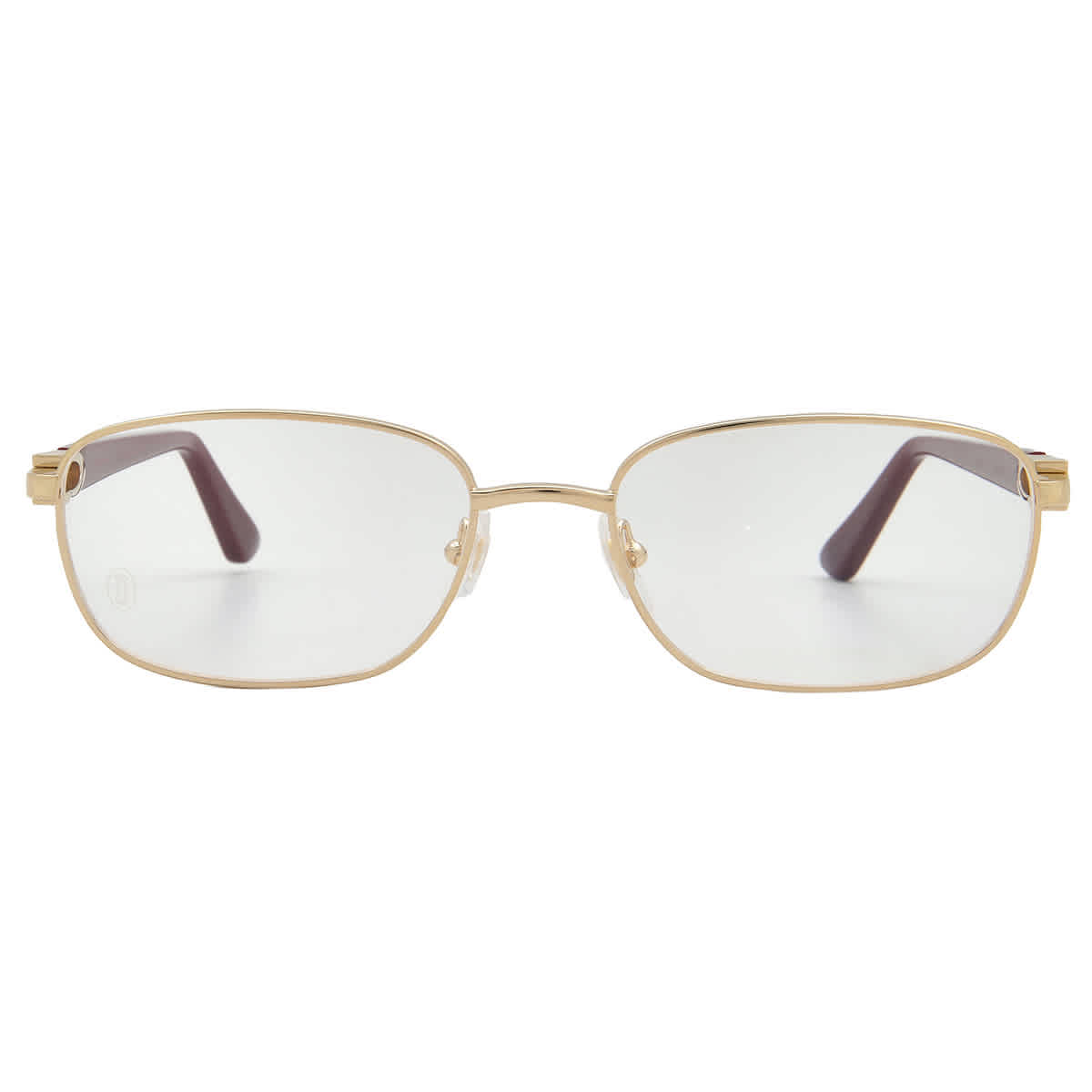 Cartier C Decor Demo Rectangular Ladies Eyeglasses CT0368O 006 56