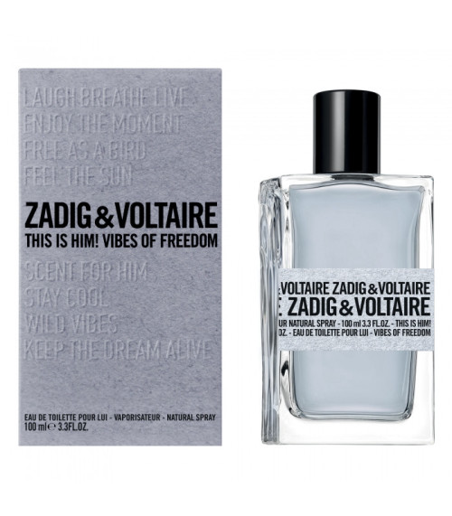 Zadig & Voltaire Mens This Is Him! Vibes Of Freedom EDT 3.4 oz Fragrances 3423222048358