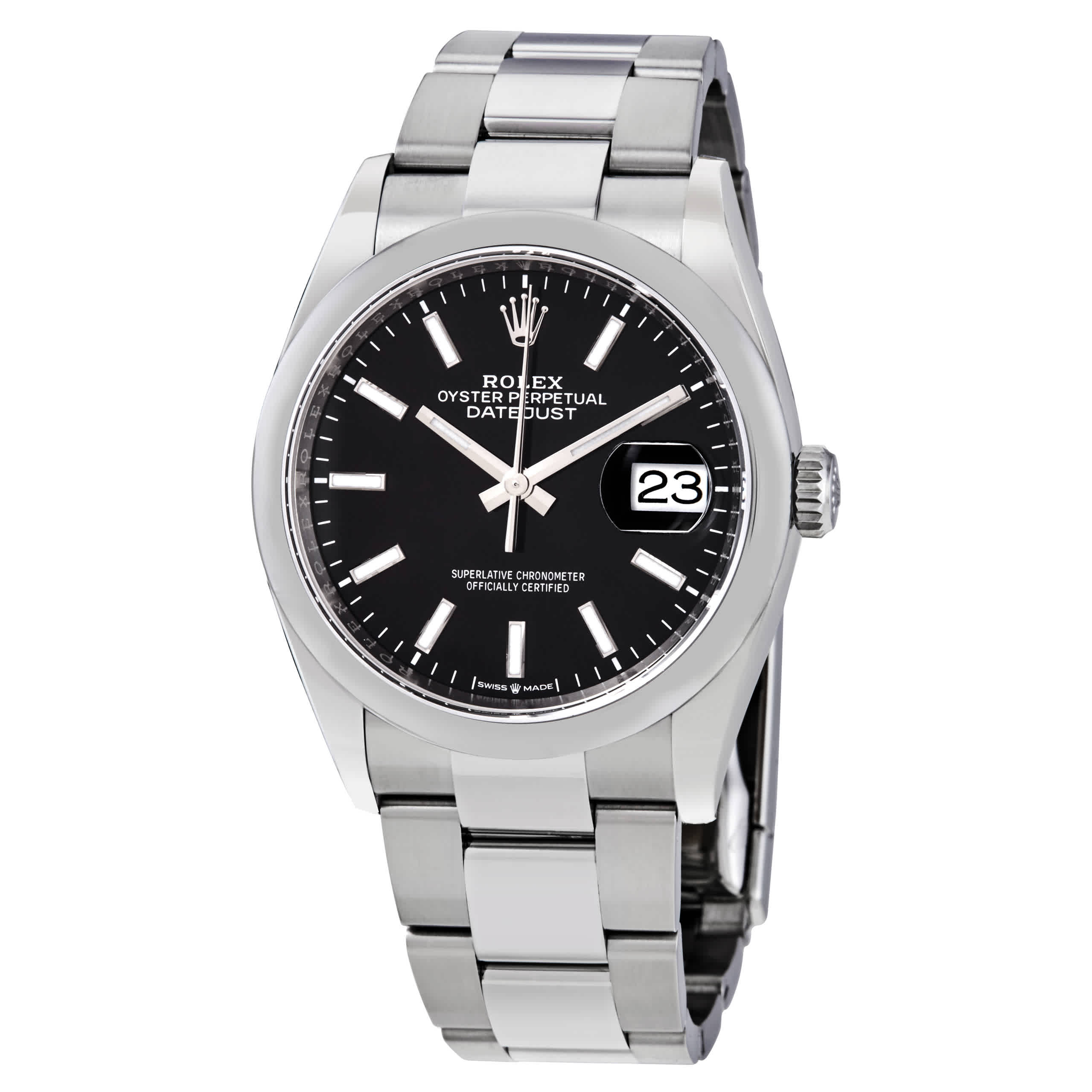 Rolex Datejust 36 Automatic Black Dial Mens Oyster Watch 126200BKSO