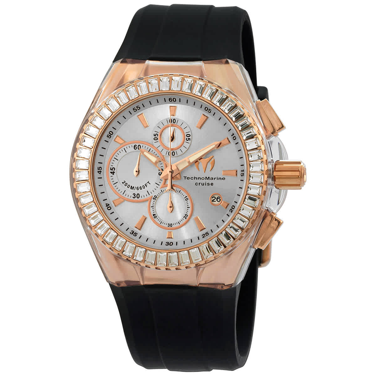 Technomarine Cruise Chronograph Quartz Crystal Silver Dial Mens Watch TM-121163