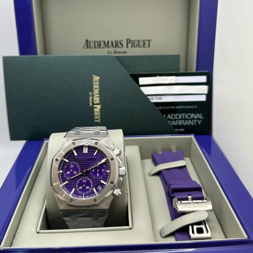 Audemars Piguet Royal Oak Chronograph Automatic Purple Dial Mens Watch 26240BC.OO.1320BC.01