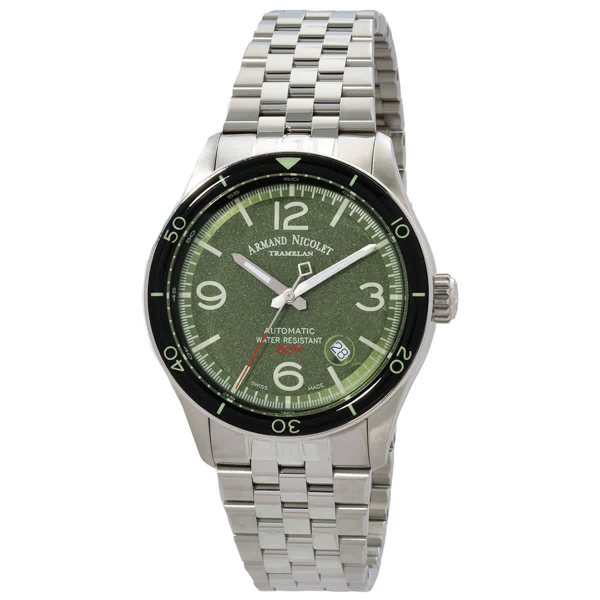 Armand Nicolet M2H Automatic Green Dial Mens Watch A740HNA-VR-BMA22740A