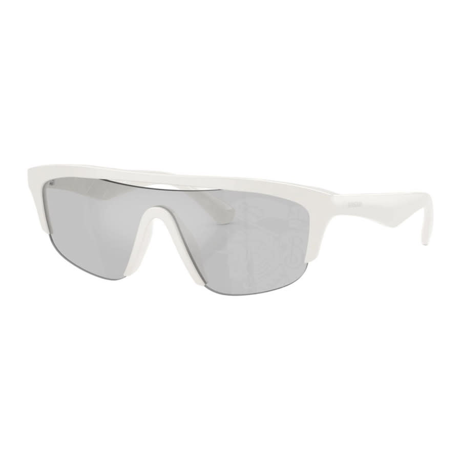 Burberry Man Sunglass BE4460U -  Frame color: White, Lens color: Grey Light Tampo Mirror Silver