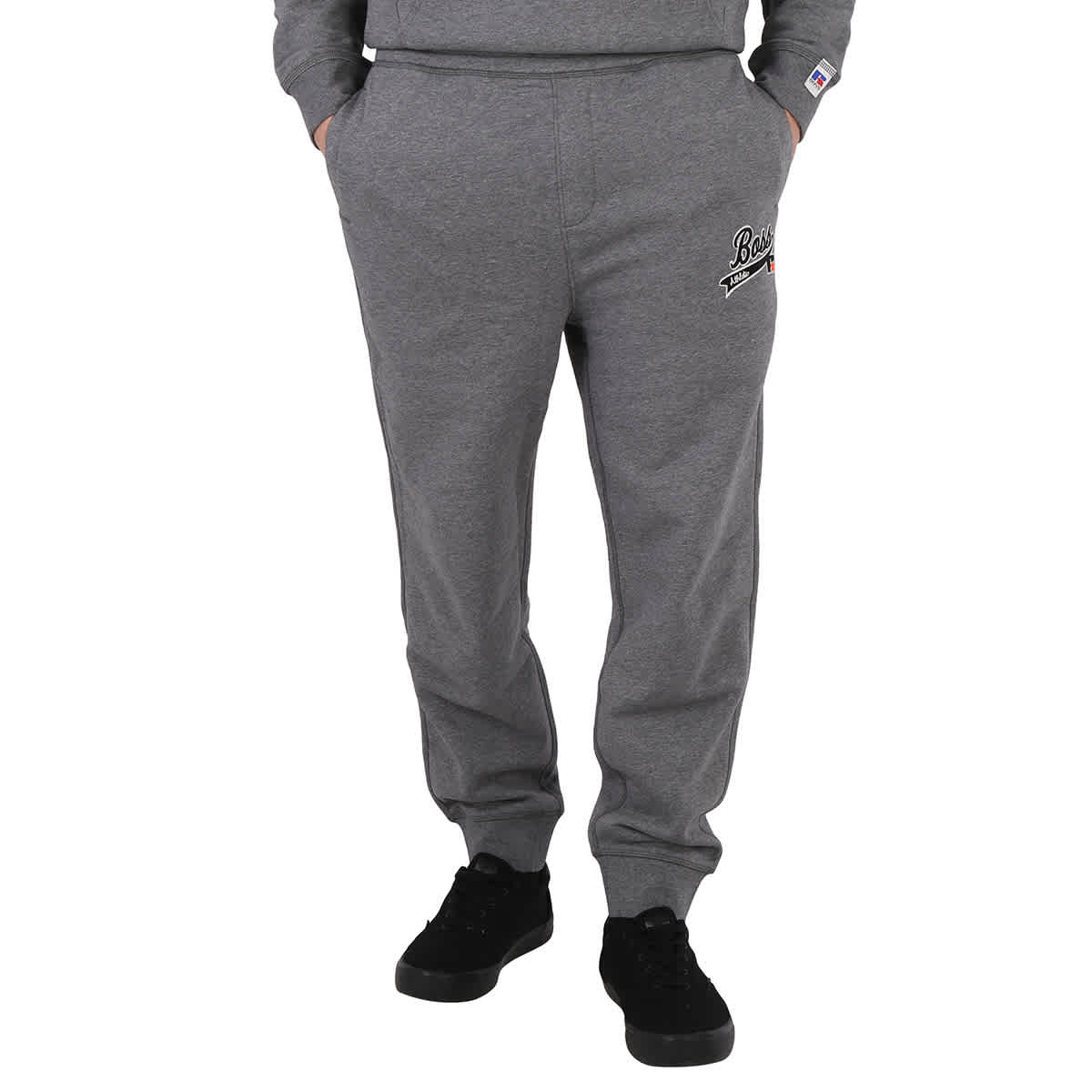 Hugo Boss Medium Grey Exclusive Logo Cotton Blend Track Pants eBay