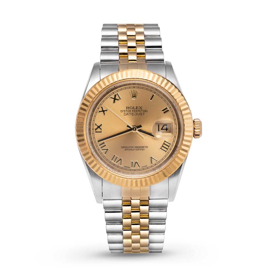 Preowned Rolex Datejust Automatic Chronometer Champagne Dial Unisex Watch 116233 CRJ