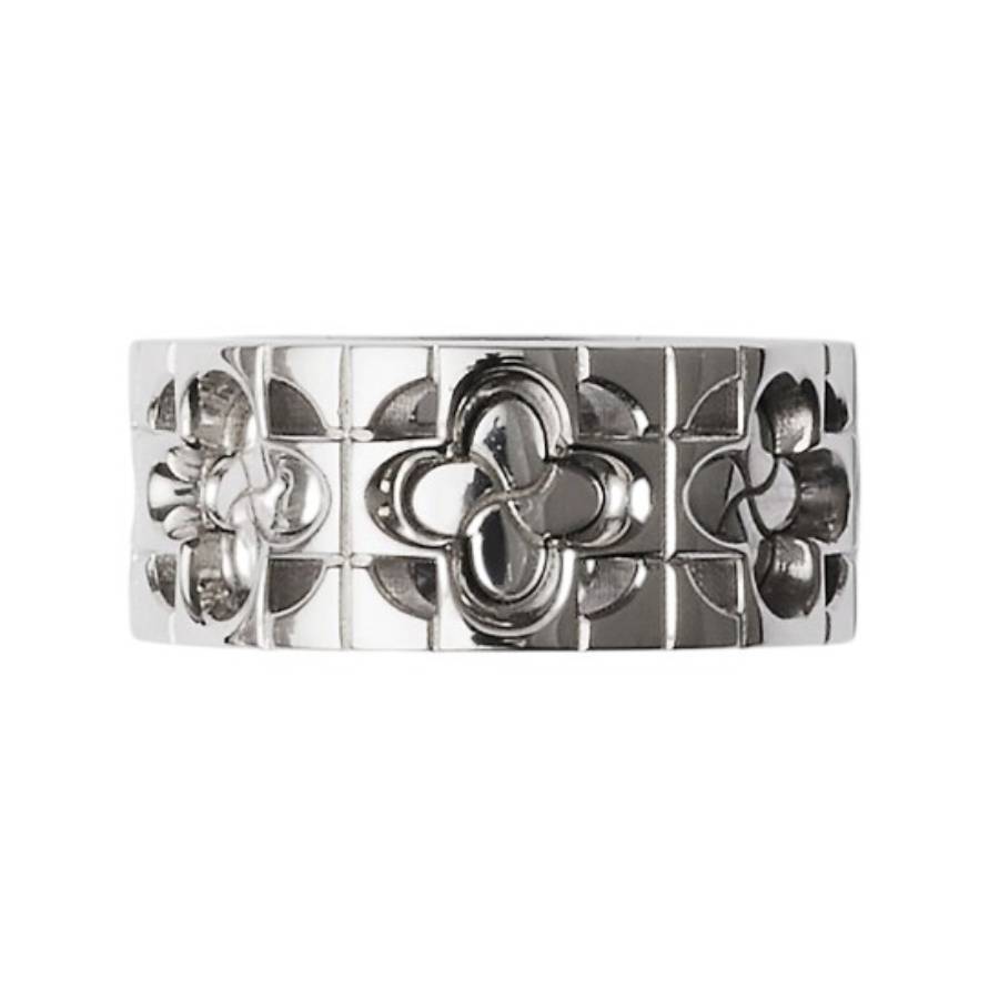 Burberry Sterling Silver Rose Monogram Ring Size 49 298$