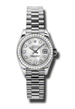Rolex LadyDatejust 26 Mother Of Pearl Dial Platinum President Automatic Ladies Watch 179136MDP