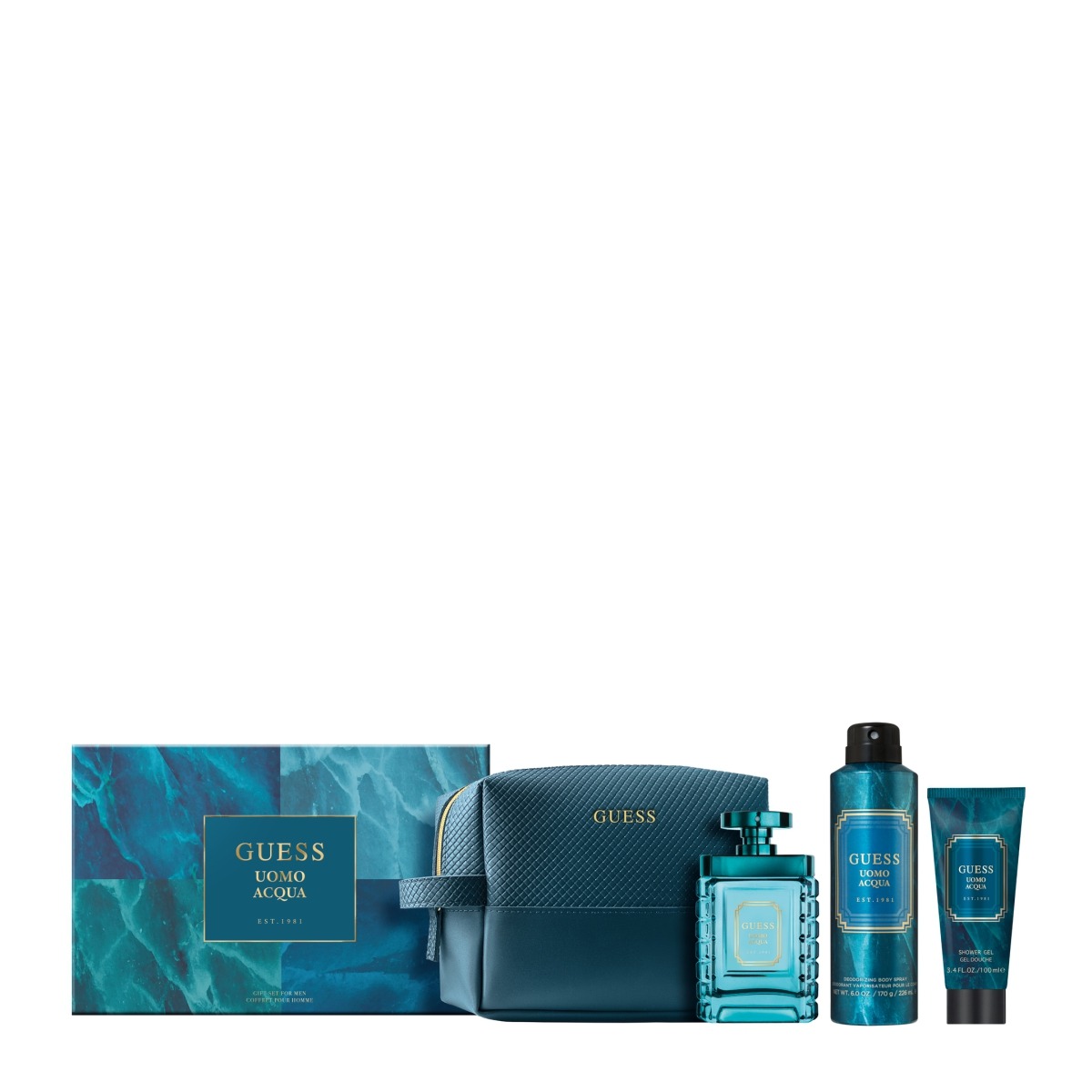 Guess Mens Uomo Acqua Gift Set Fragrances 085715330611 33$