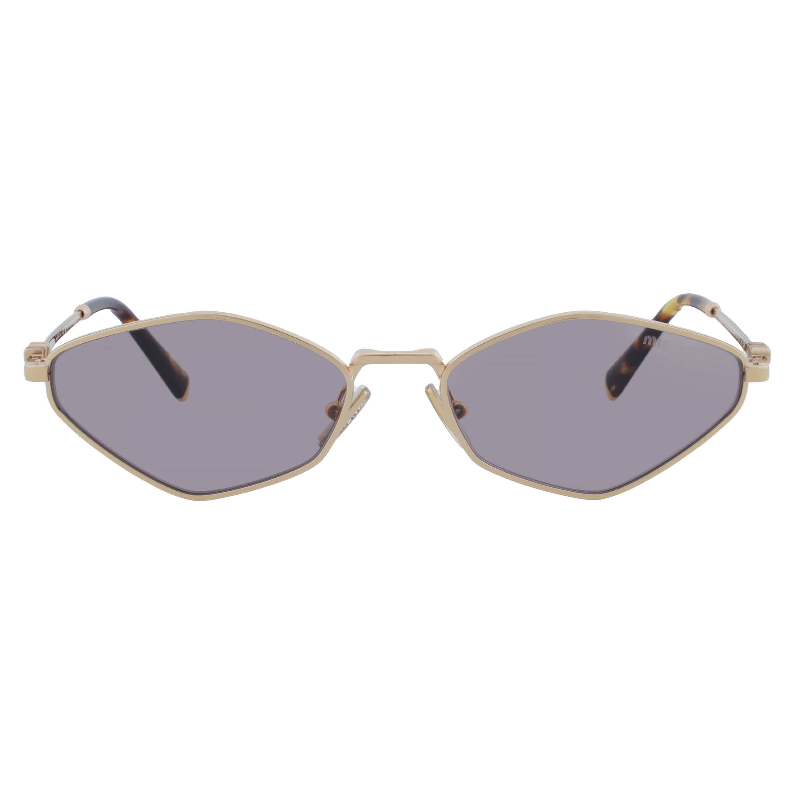Miu Miu Woman Sunglass MU 56ZS -  Frame color: Gold, Lens color: Light Purple Brown