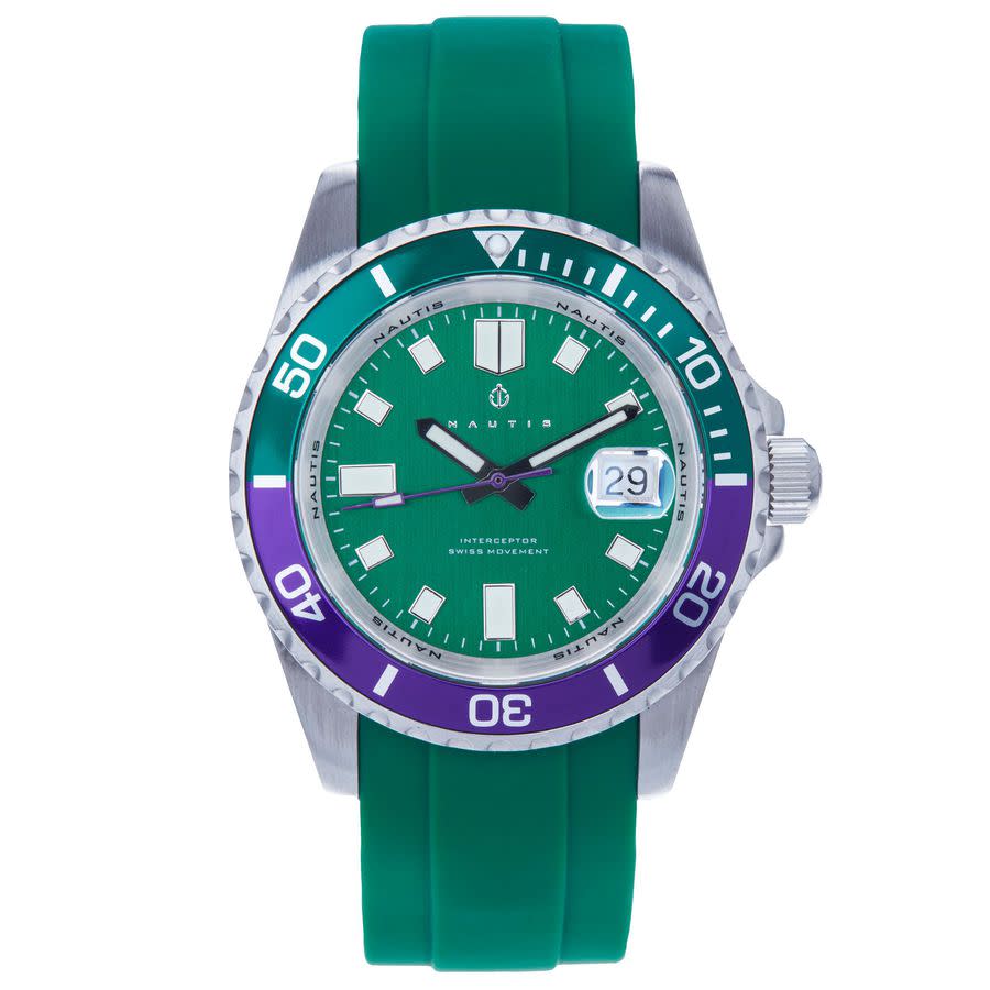 Nautis Interceptor Quartz Green Dial Mens Watch 19161G-H