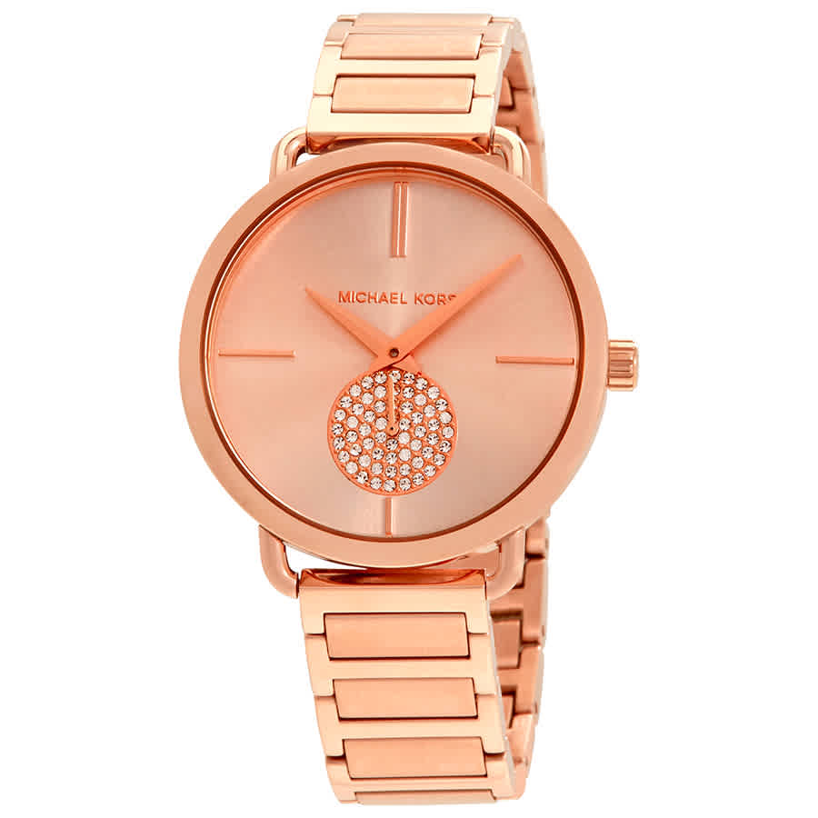 michael kors portia rose gold tone ladies watch