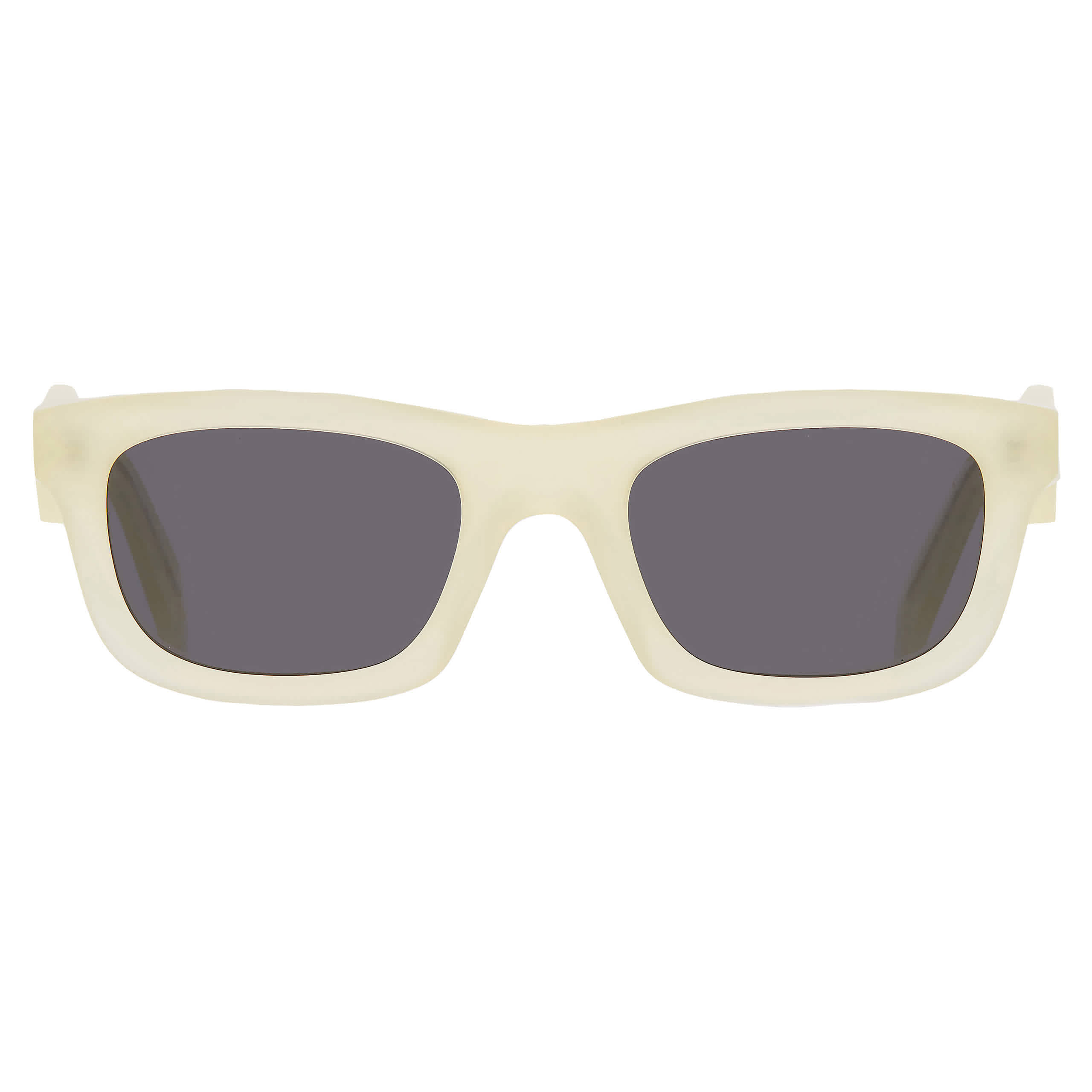 Prada Woman Sunglass PR C06S - Frame color: Frosted Vanilla, Lens color: Dark Grey