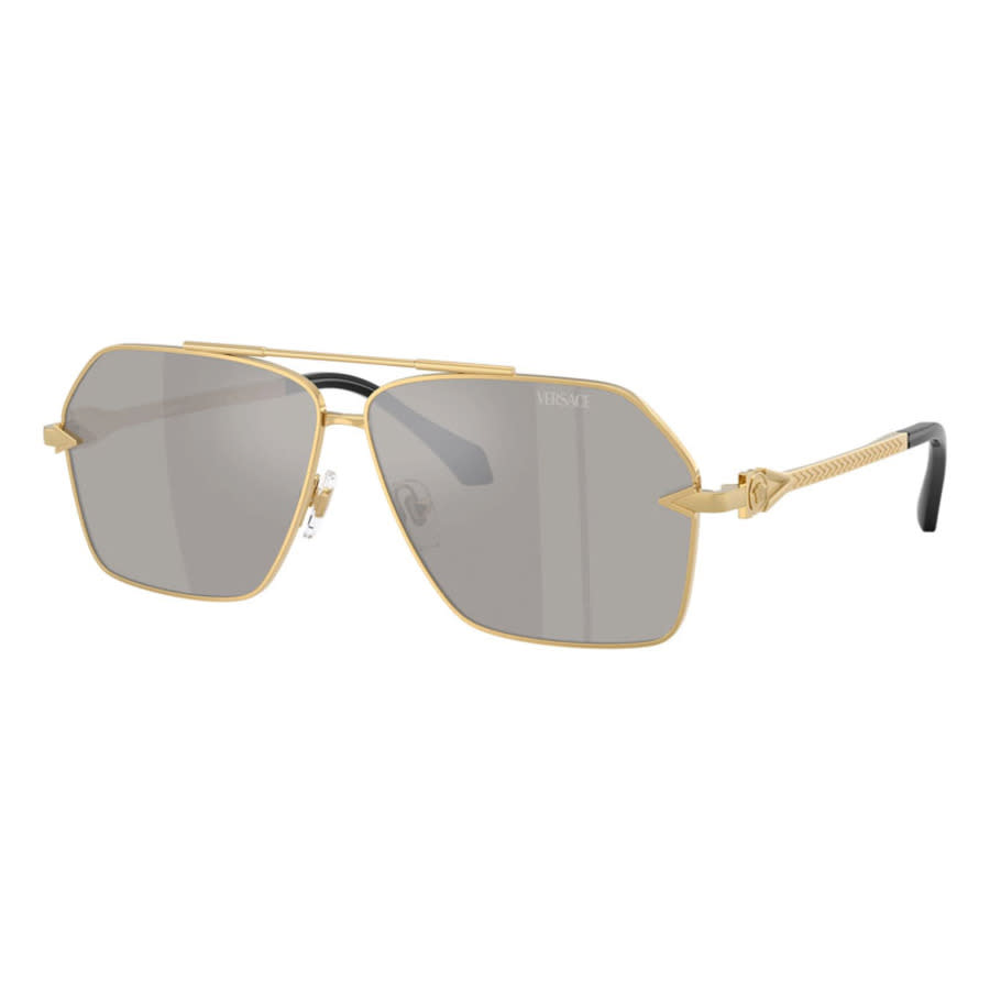 Versace Man Sunglass VE2284 -  Frame color: Gold, Lens color: Light Grey Mirror Silver