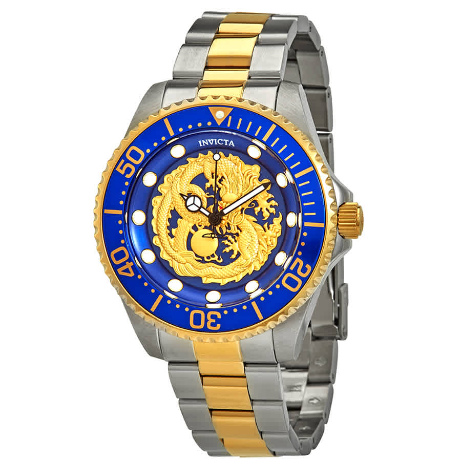 invicta pro diver blue and gold