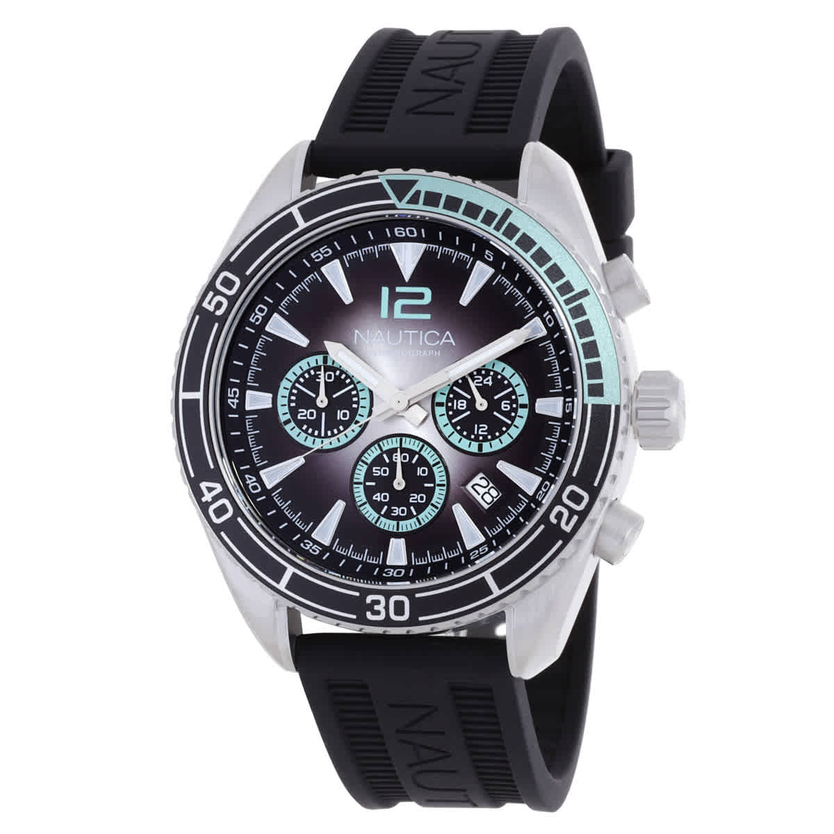 Nautica Key Biscane Chronograph Quartz Black Dial Mens Watch NAPKBF305 104$