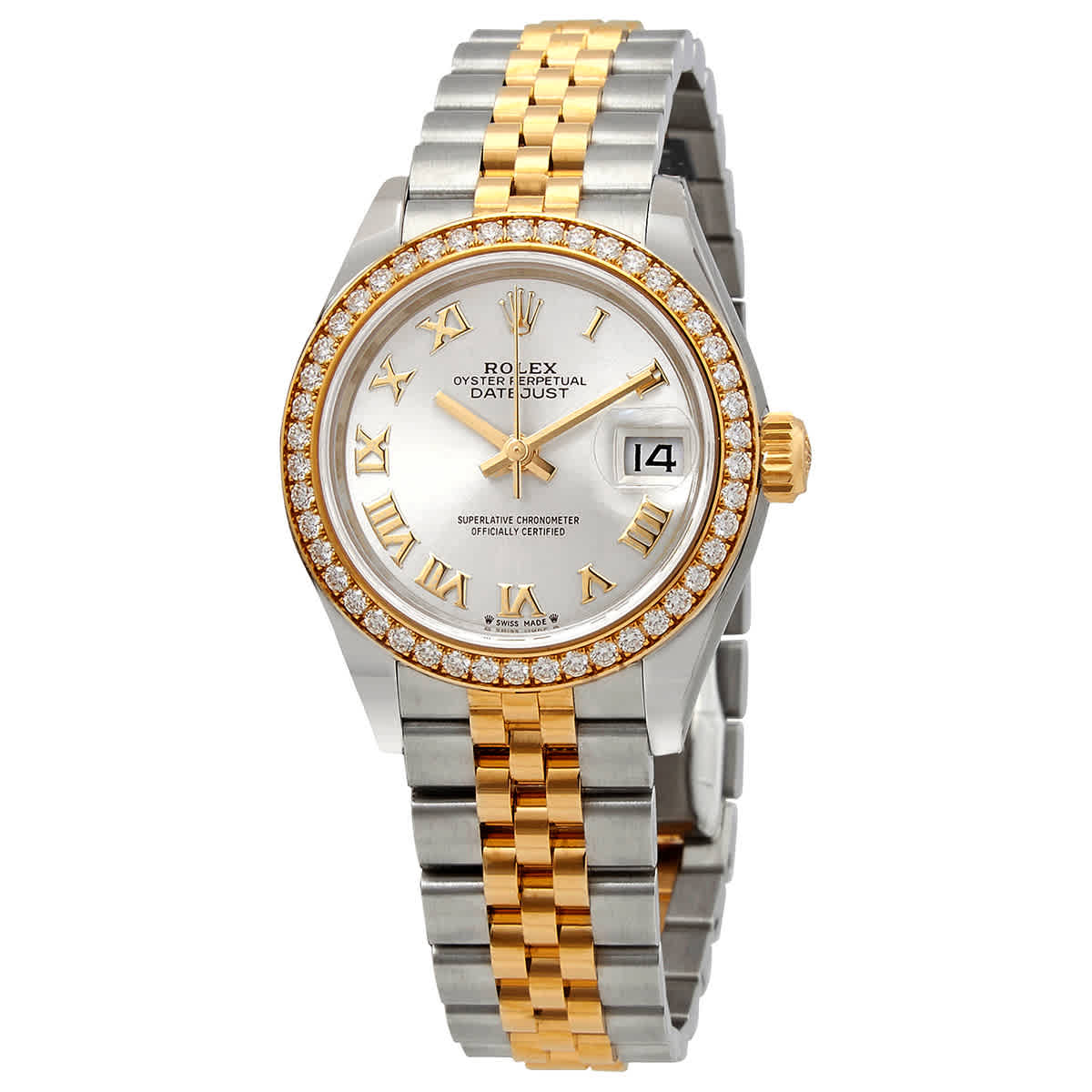 Rolex Lady Datejust Automatic Chronometer Diamond Silver Dial Watch 279383SNRJ
