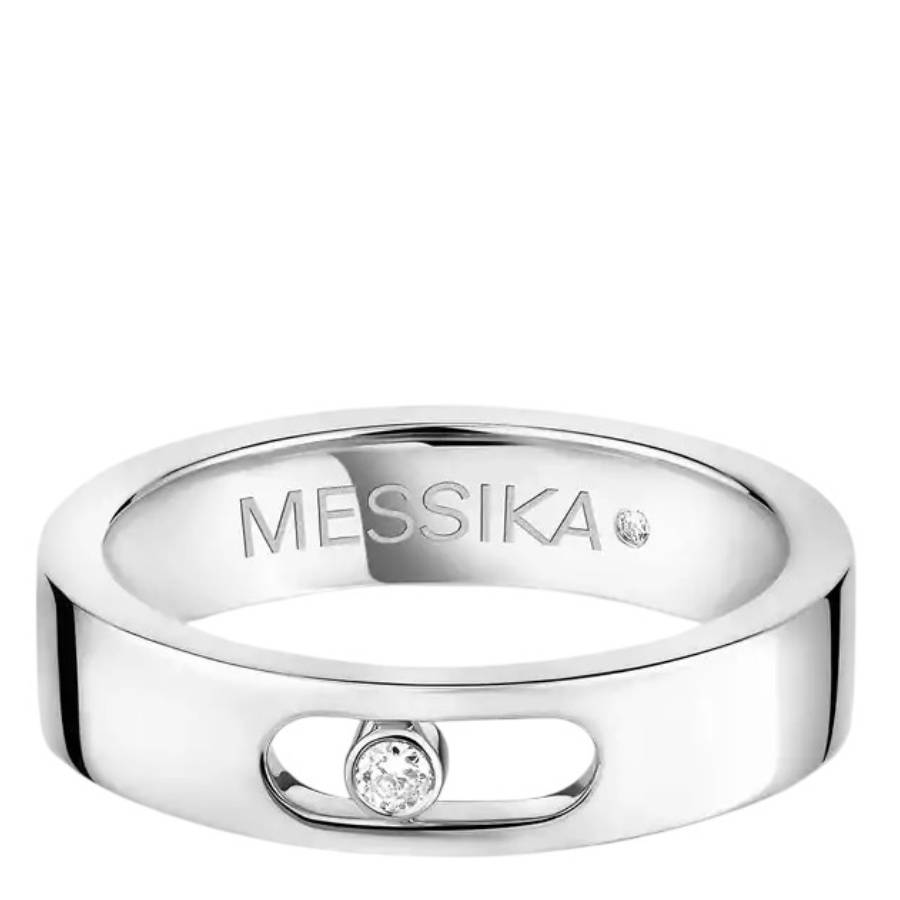Messika Move Joaillerie White Gold Diamond Wedding Ring, Size 51