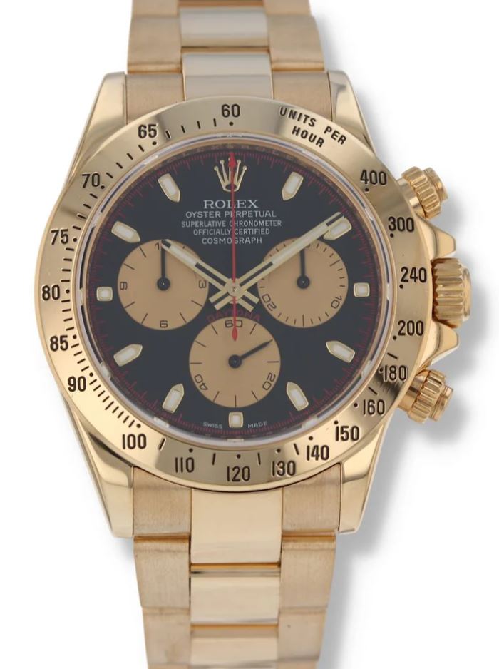 Preowned Rolex Cosmograph Daytona Chronograph Black Paul Newmans Dial Mens Watch 116528BPNSO