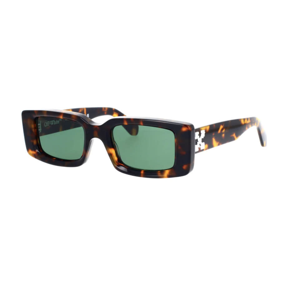 Off-White Green Rectangular Unisex Sunglasses OERI016 6455 50