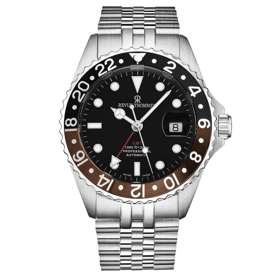Revue Thommen Diver GMT Automatic Black Dial Mens Watch 175722239 1031$