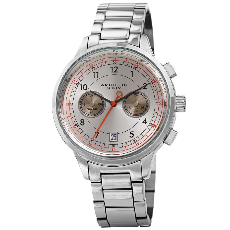 Akribos XXIV Quartz Silver Dial Mens Watch AK1071SS