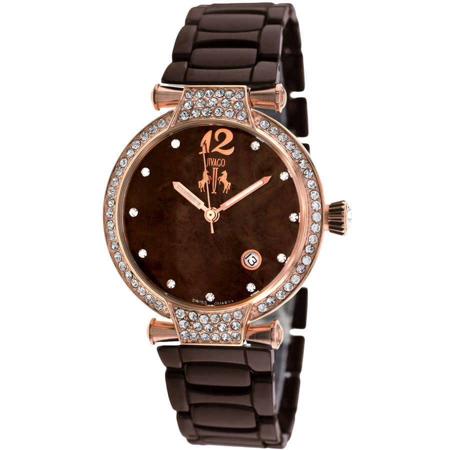 Jivago Bijoux Brown Mother of Pearl Dial Ladies Watch JV2212 149$