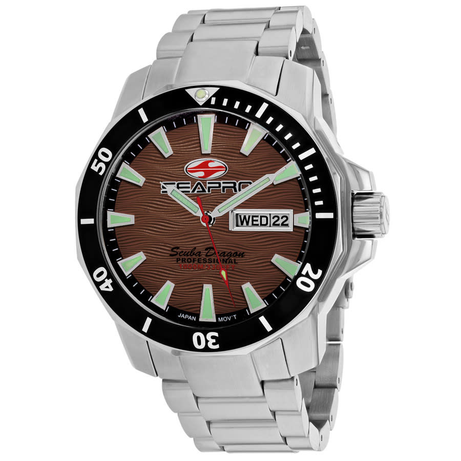 Seapro Scuba Dragon Diver Limited Edition 1000 Meters Brown Dial Mens Watch SP8315S 249$