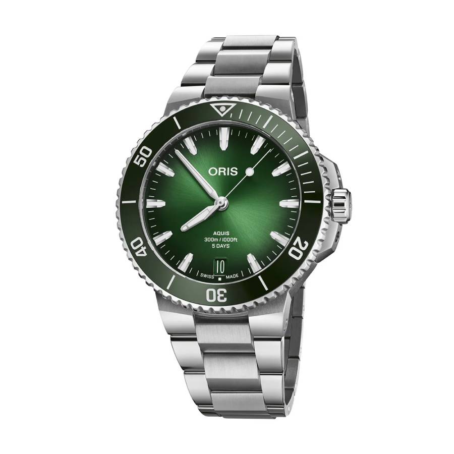 Oris Aquis Date Automatic Green Dial Mens Watch 01 400 7790 4157-07 8 23 02PEB 3010$