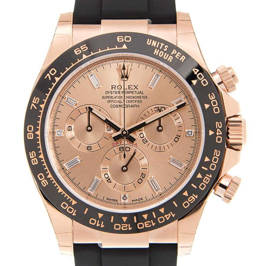 Rolex Cosmograph Daytona Pink Diamond Dial Chronograph Automatic 18 ct Everose Gold Mens Watch 116515ln0021