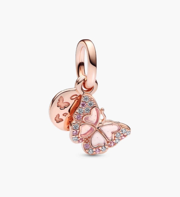 Pandora Butterfly 14K Rose Gold-Plated Dangle 62$