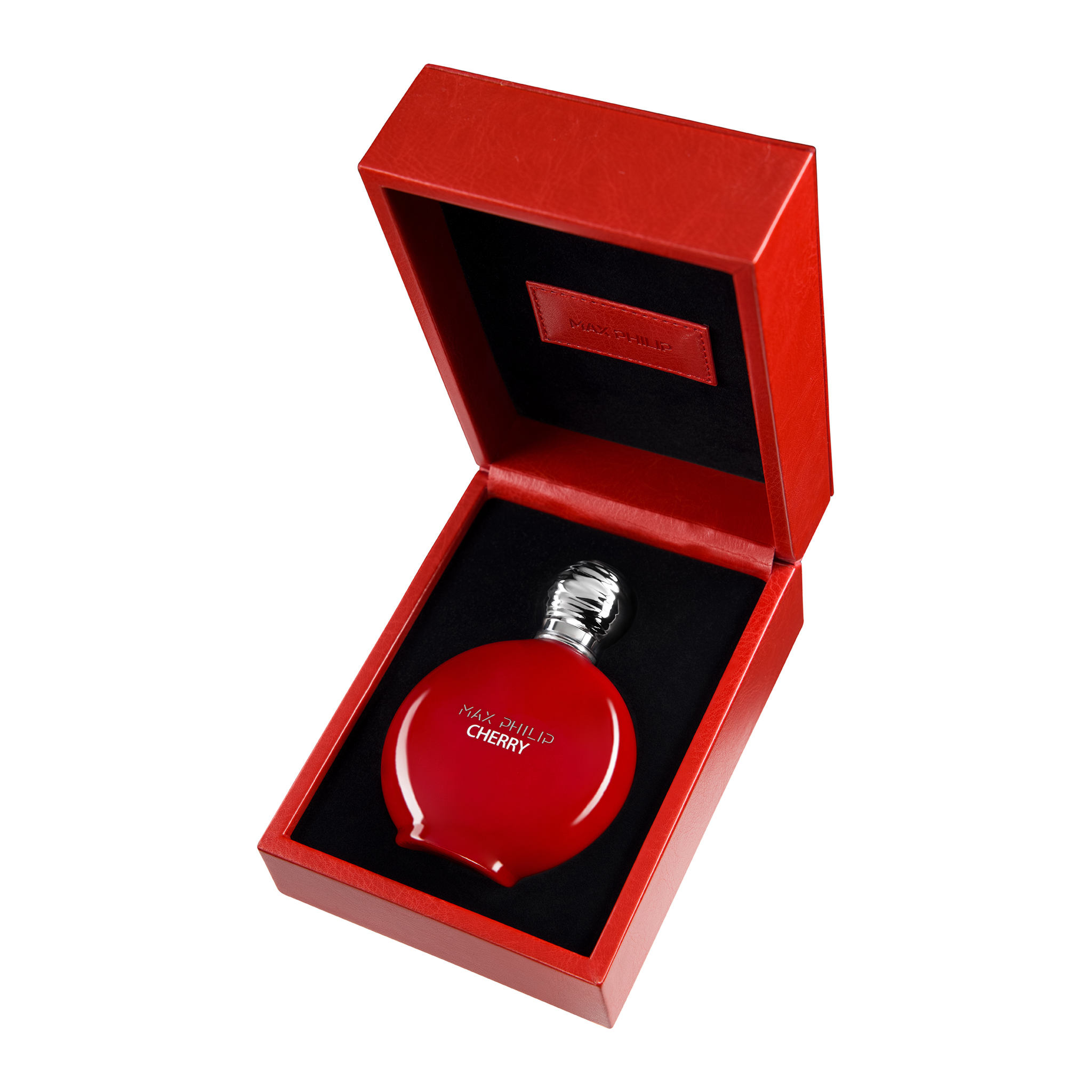 Max Philip Unisex Cherry EDP 3.4 oz + Leather Box Fragrances 795847835495