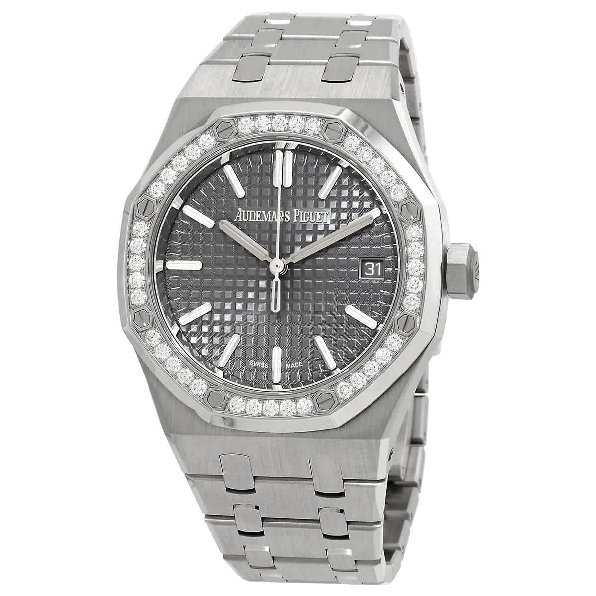 Audemars Piguet Royal Oak 50 year Anniversary Automatic Diamond Grey Dial Mens Watch 15551STZZ1356ST03 51690$