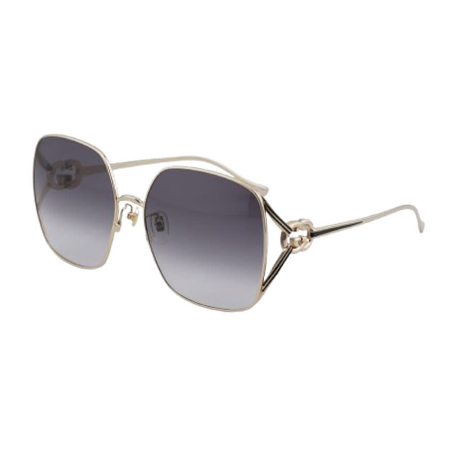 Gucci Square Full Rim Gold Frame Sunglasses — Gold