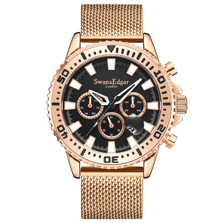 Swan & Edgar Master Automatic Black Dial Mens Watch SE01402