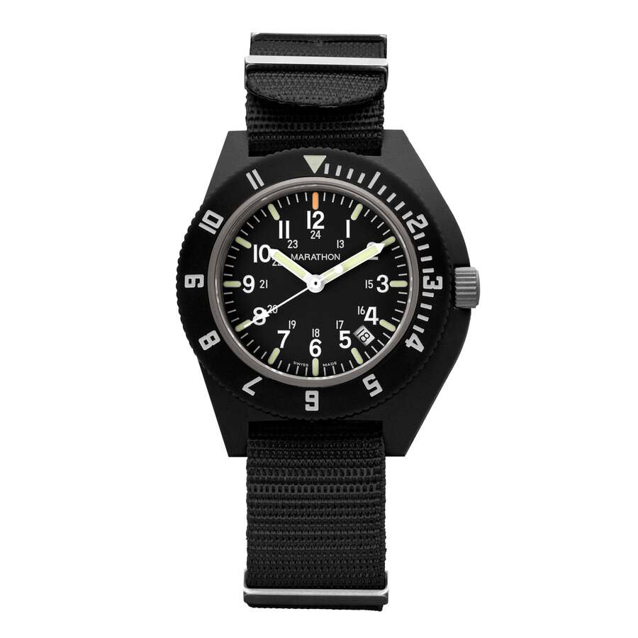 Marathon Nav-Dm Quartz Black Dial Mens Watch WW194013BK-2102