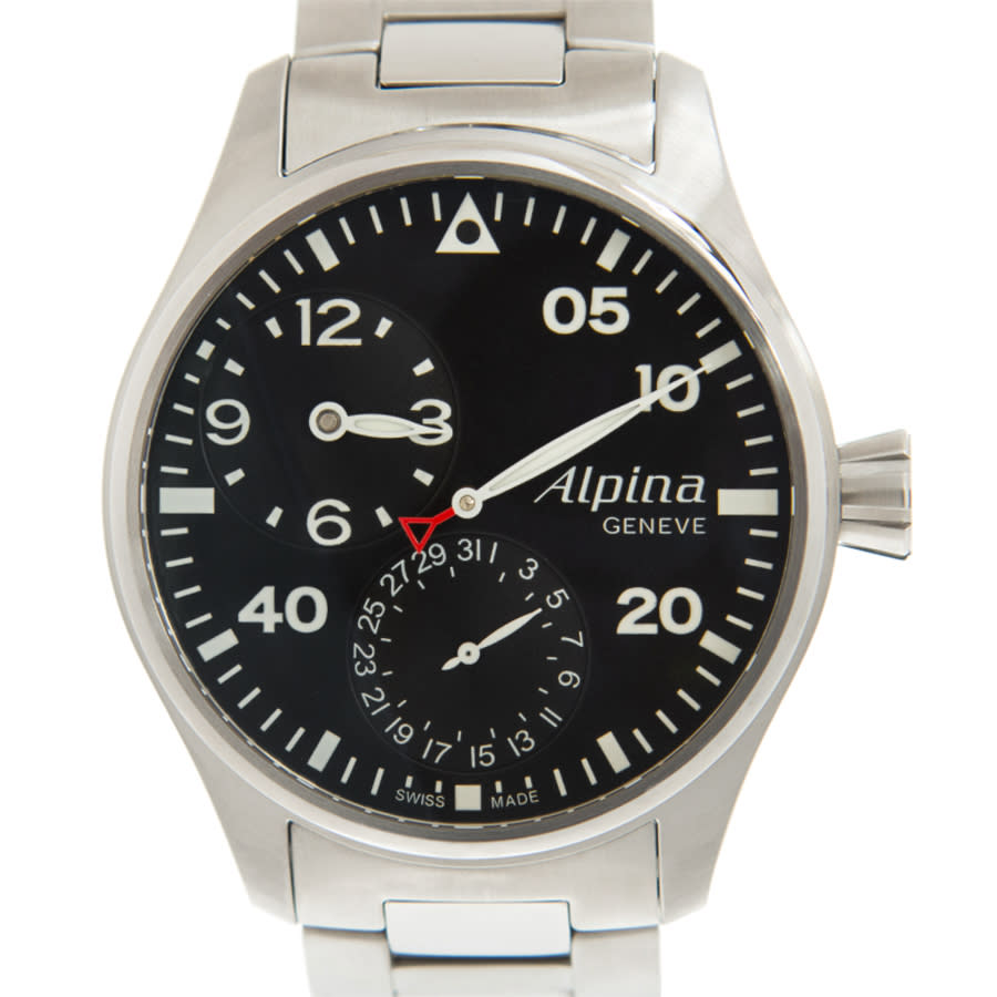 Alpina Automatic Black Dial Black Leather Mens Watch AL-950B4S6B
